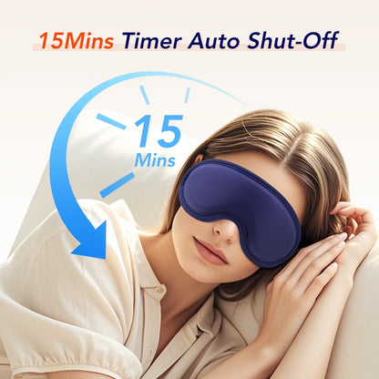 Heated Eye Masks for Dry Eyes 3D Rechargeable Adjustable Heat Massage Eyemask Relieve Eye Strain Office Home Sleeping Eyeshade