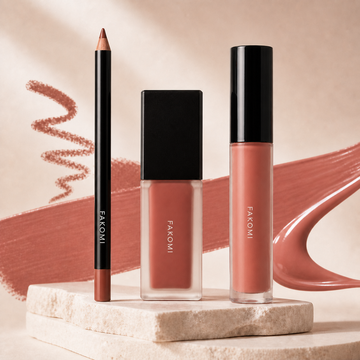 FAKOMI Lip Sculpt Trio — Everyday Nude